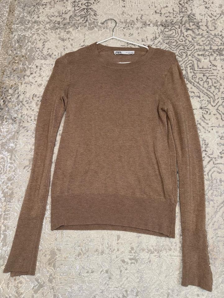 коричневая кофта Zara