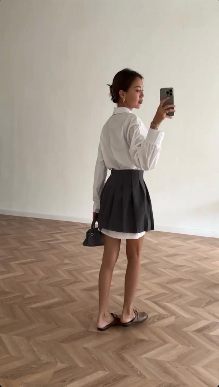 Рубашка с баской (платье)