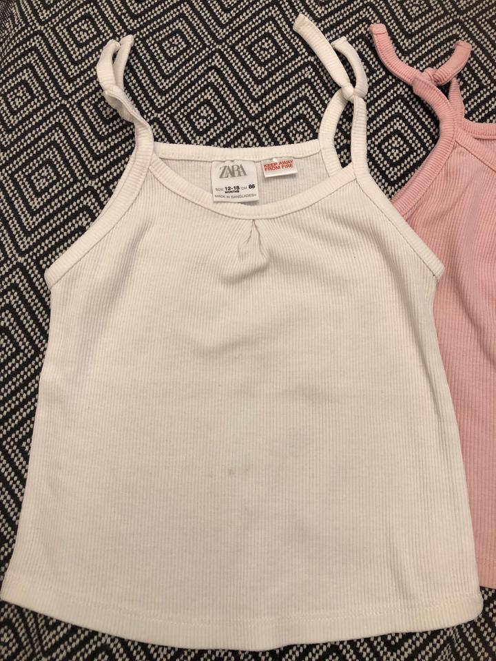 Майки рубчик хлопок Zara 12-18 86 см