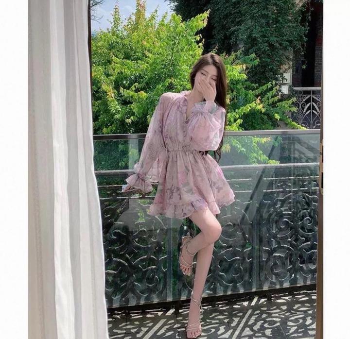 Нежная розовое платье