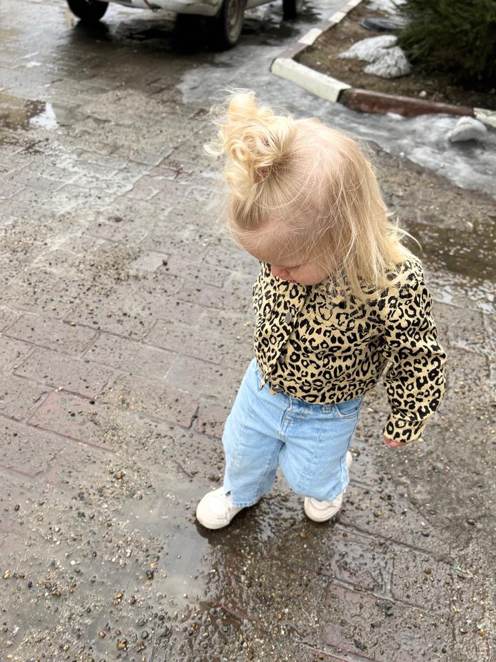 Леопардовая джинсовая куртка