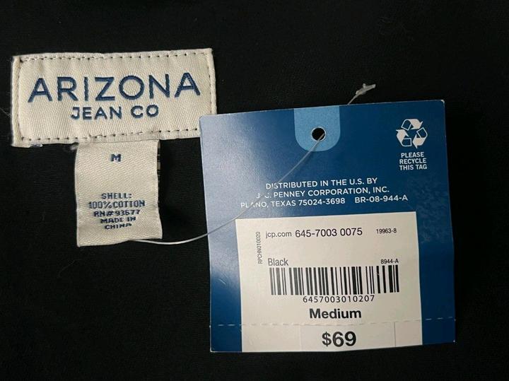 Новая куртка М 46 хлопок черная из США Arizona удлиненная джинсовая ветровка