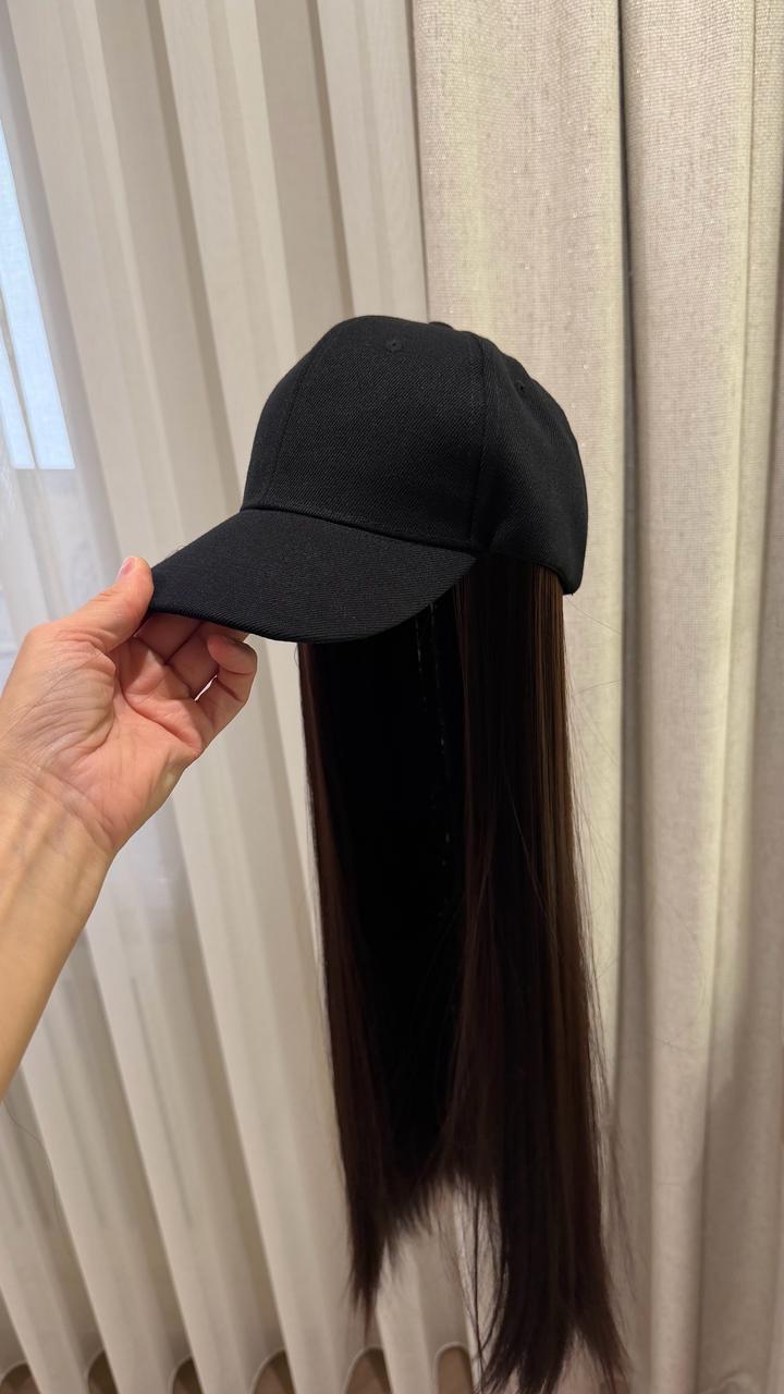 Бейсболка кепка с волосами