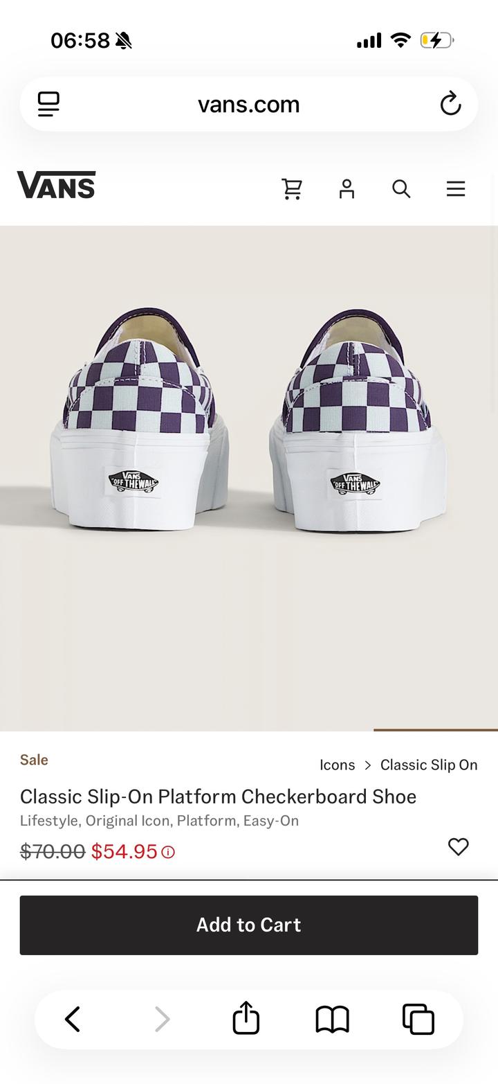 Класссические слипоны vans