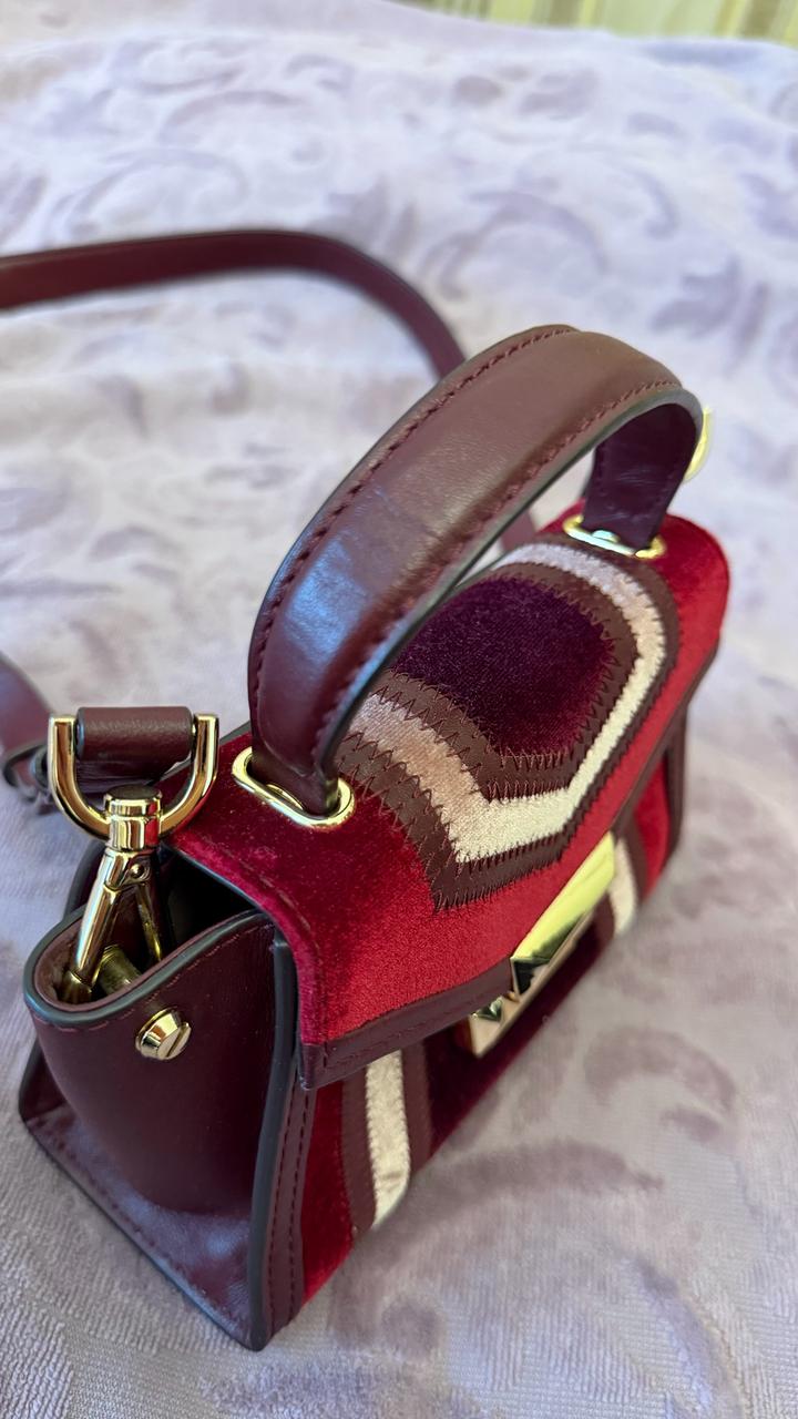 Бордовая сумка мини Michael Kors