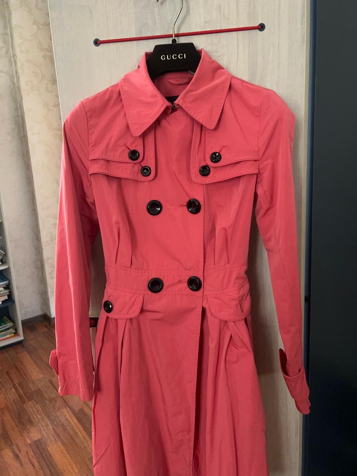 Винтажный Ярко-розовый тренч SAVAGE размер XS