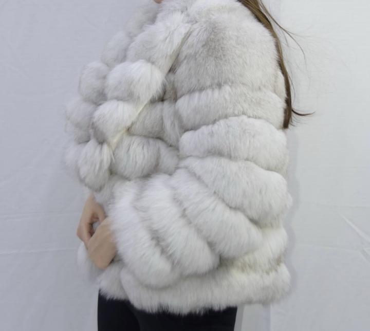 Шуба песец белая новая