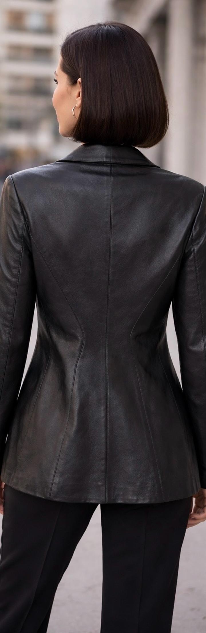 Кожаный пиджак премиум класса