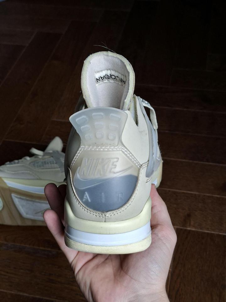 Nike Air Jordan 4 Off-White "Sail" (Реплика), размер 42