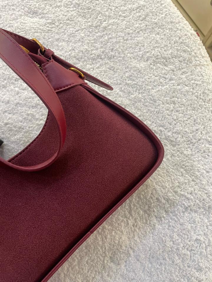 бордовая сумка Saint Laurent