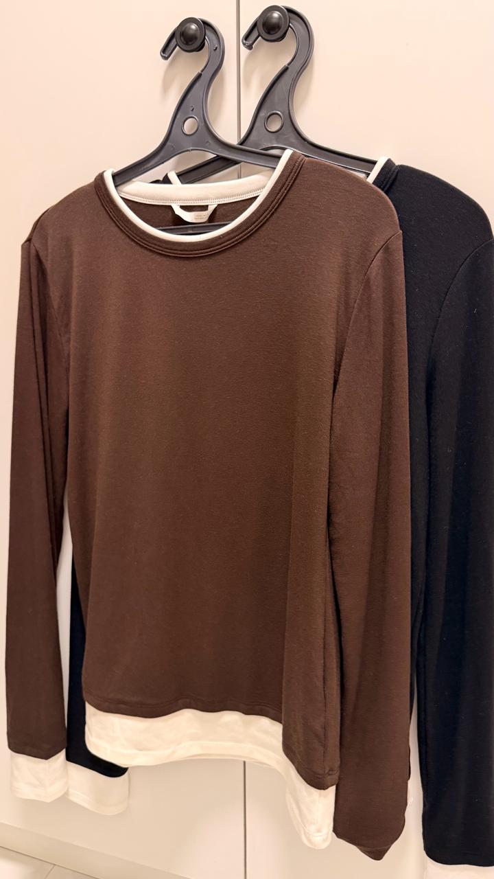 Две пары лонгслива zara 16.000