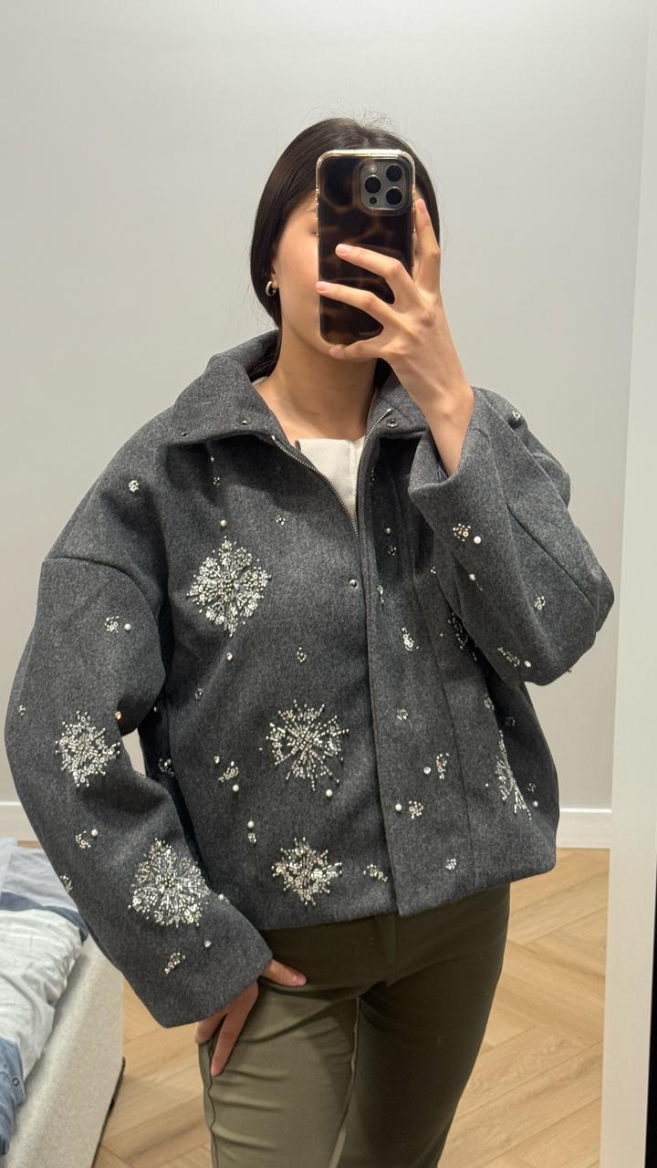 Бомбер со стразами