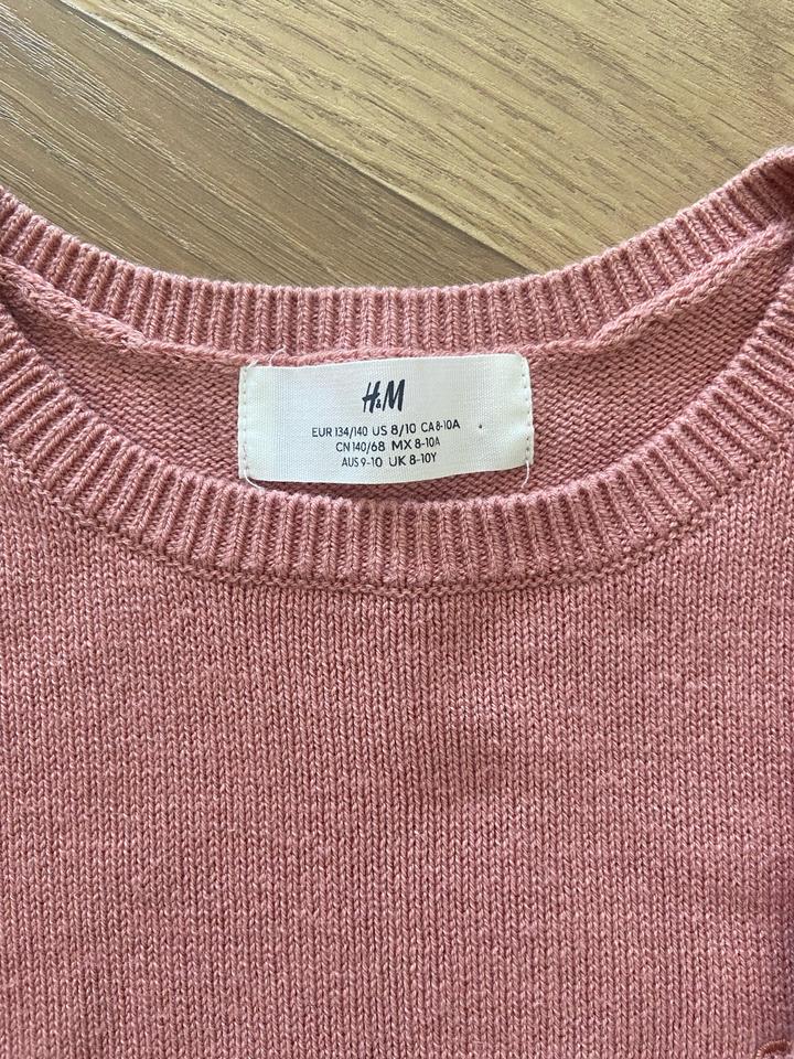 Розовая хлопковая футболка с H&M