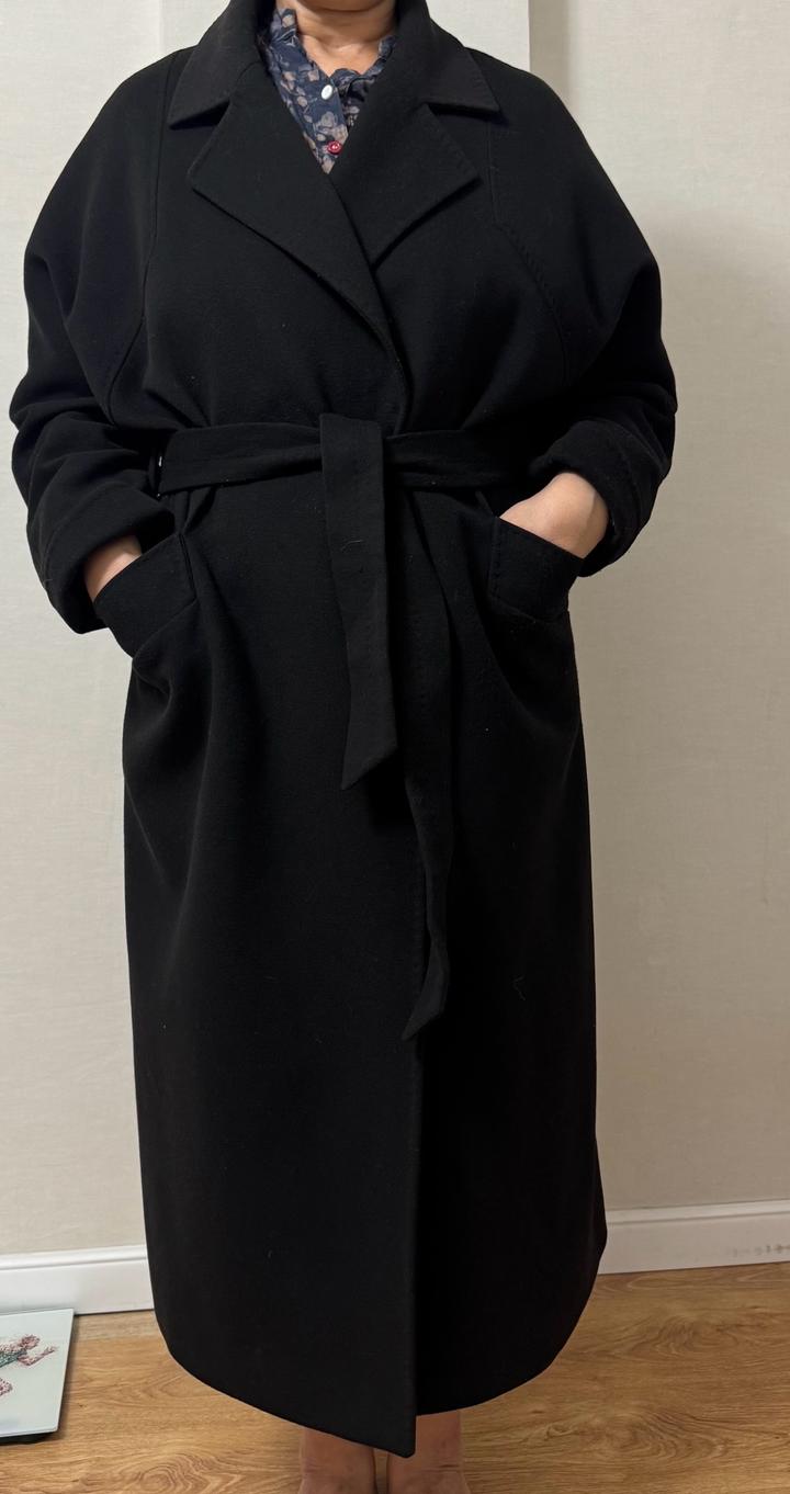 Пальто черное, оверсайз