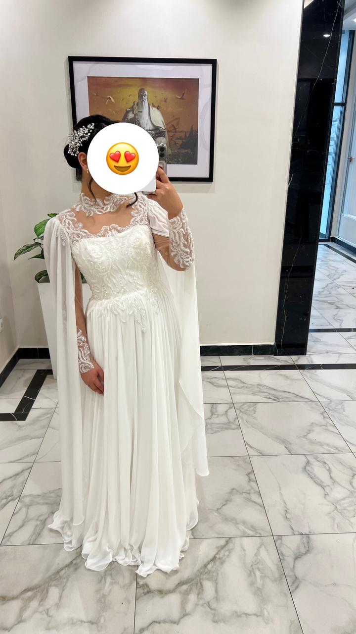 Белое платье от Helena Nabokina для Кыз узату(Қыз ұзату)