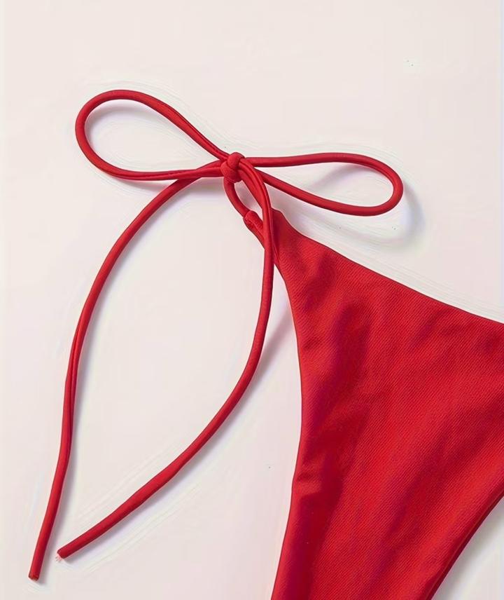 Красный классический купальник 👙
