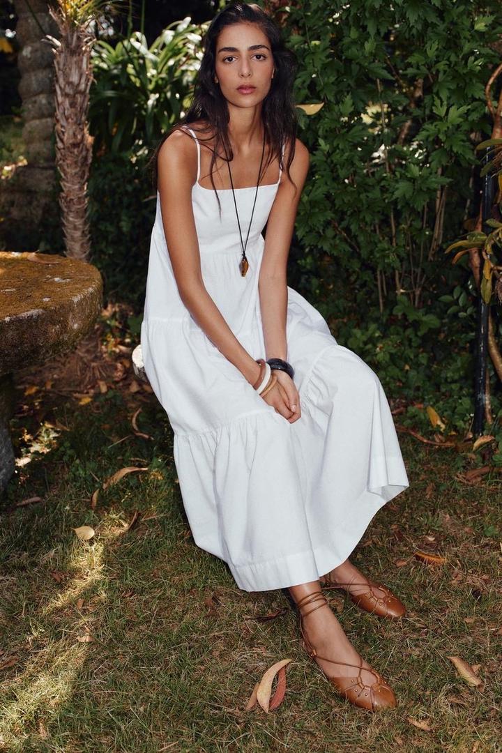 Белое платье Zara