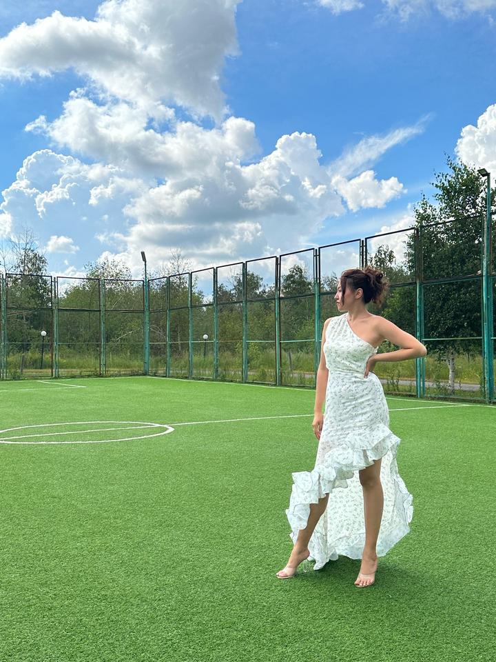 Шифоновое платье в пол