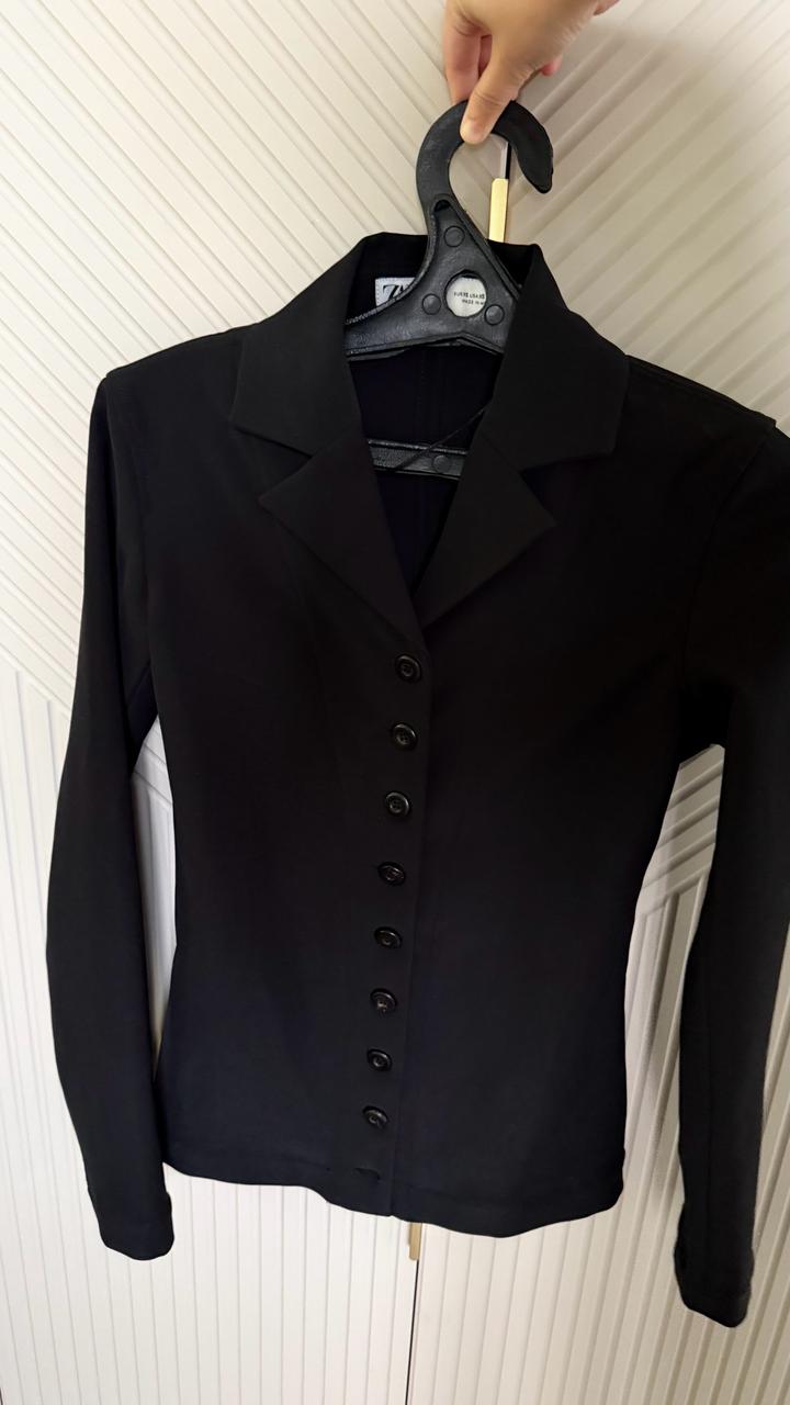 Блуза Zara черная приталенная 🖤