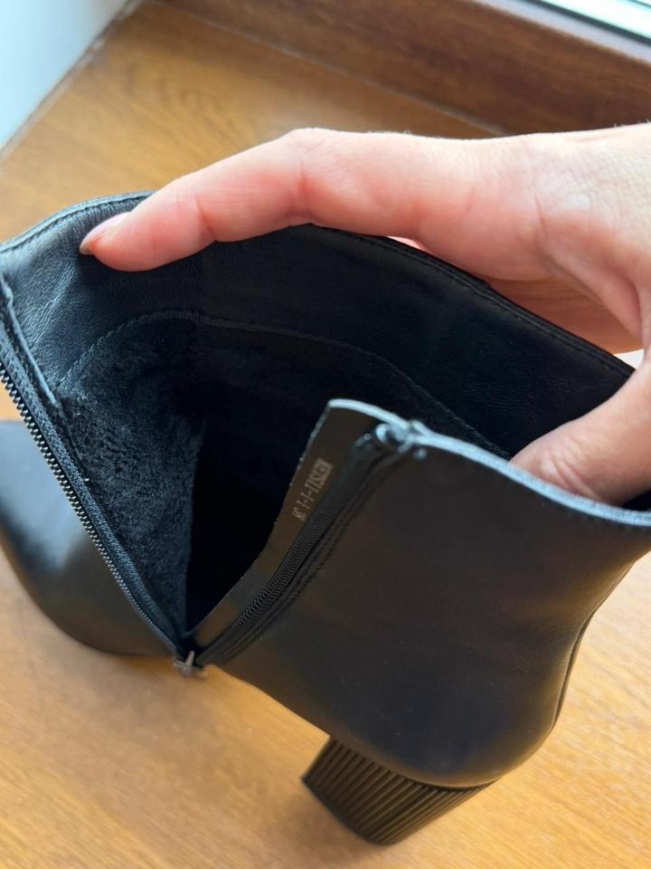 Кожаные ботильоны