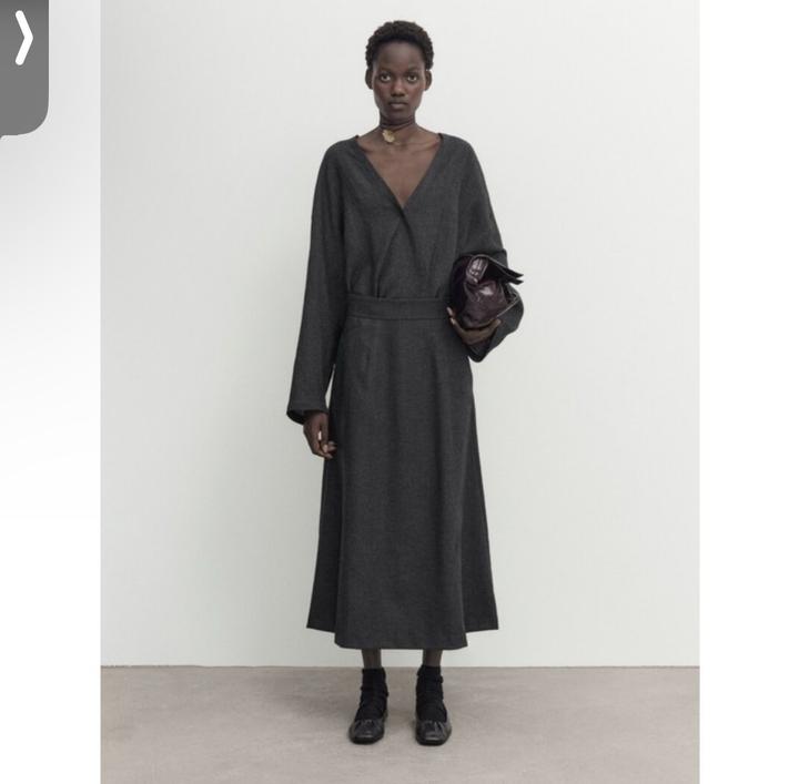 Серая юбка миди из смесовой шерсти