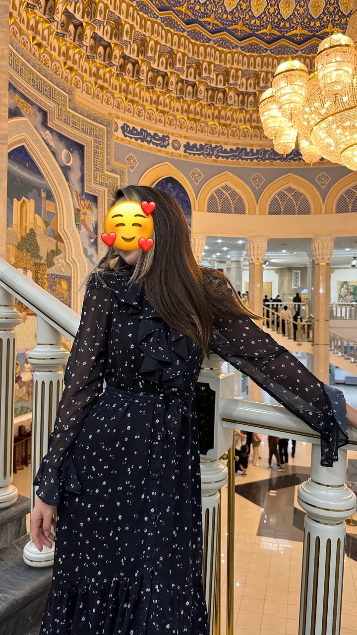 Цветочное шифовное платье