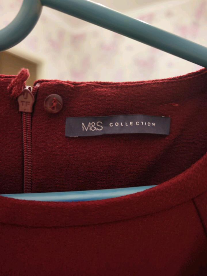 Бордовое платье M&S