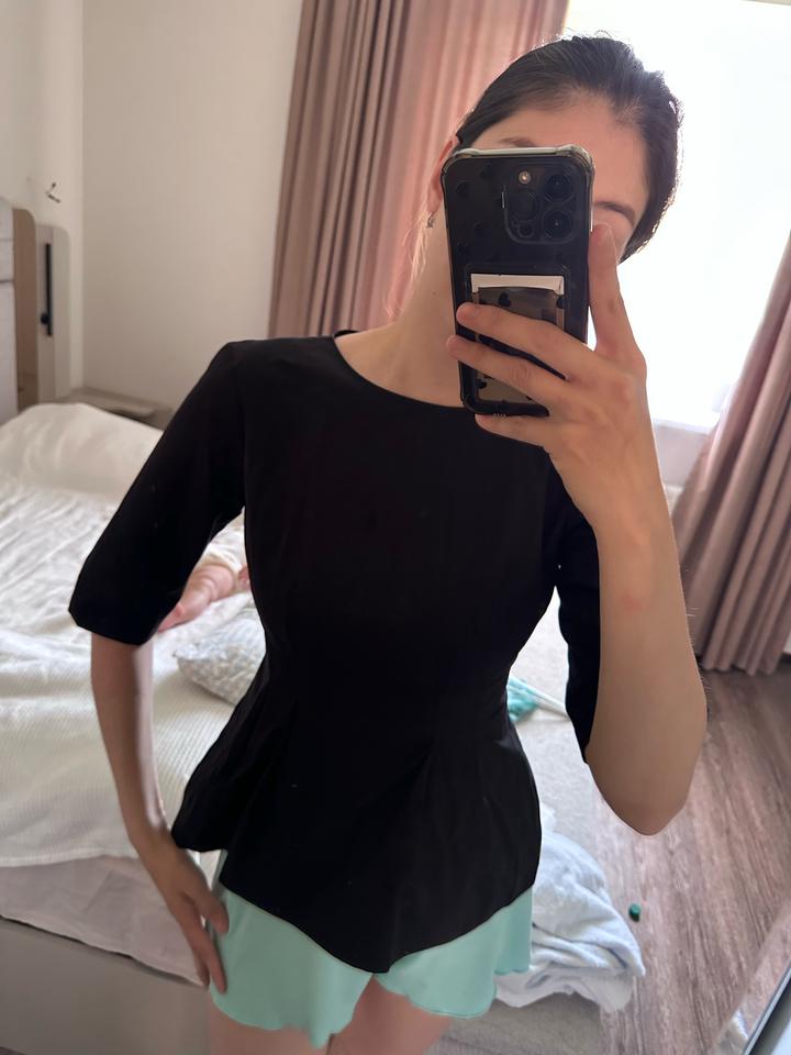 Топ с баской zara