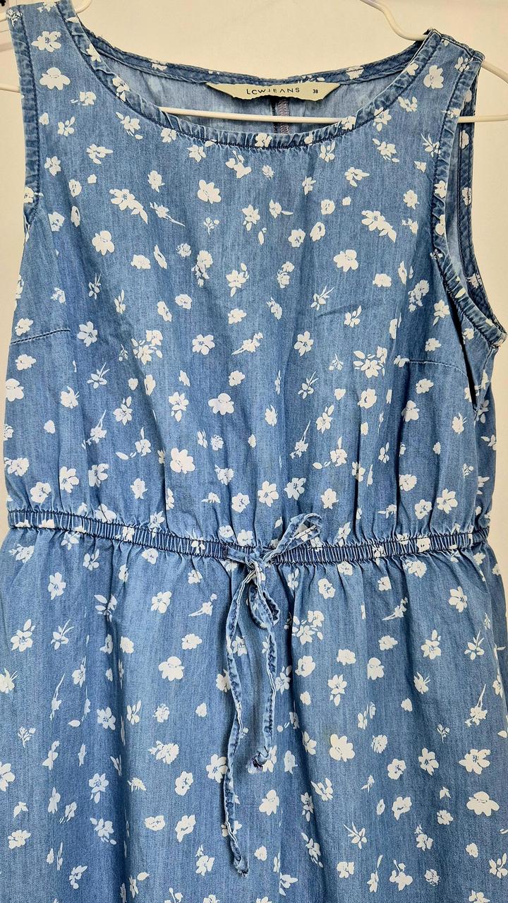 Платье-сарафан LCW Jeans, коллекция 2019, хлопок джинсовый 38 (S-M)