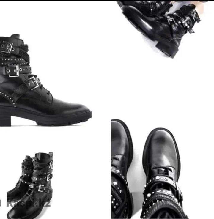 Кожаные демисезонные ботинки-Zara