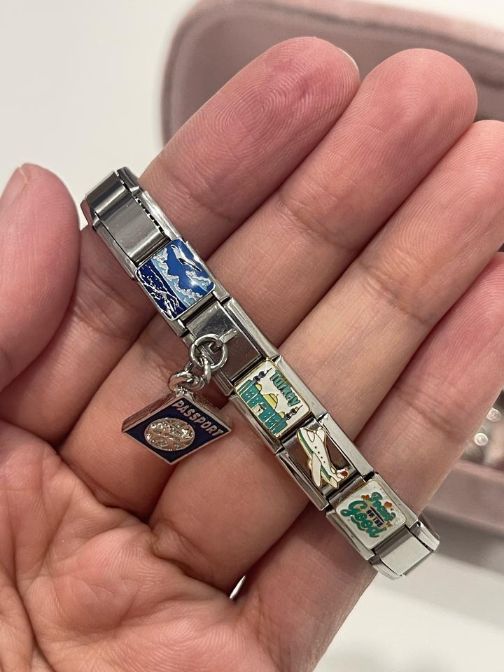 Italian Charm Bracelet + 5 шармов в комплекте