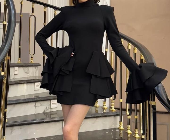 черный,вечерний платье