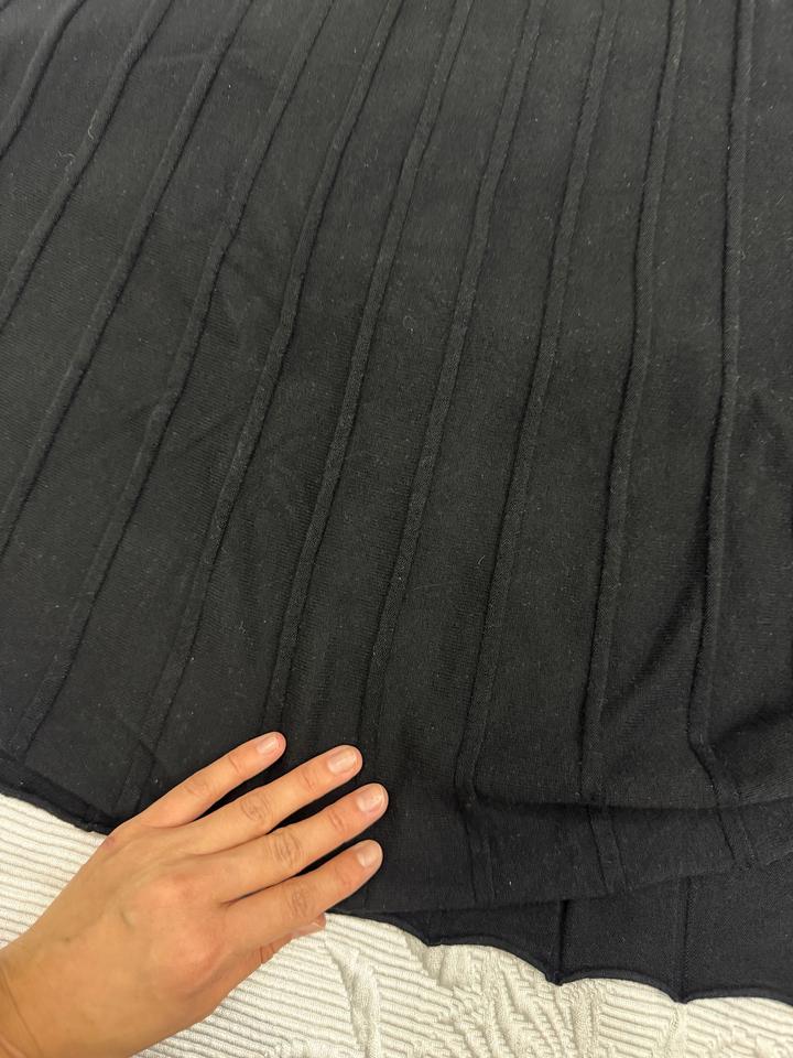 Юбка трикотаж длинная черная размер S