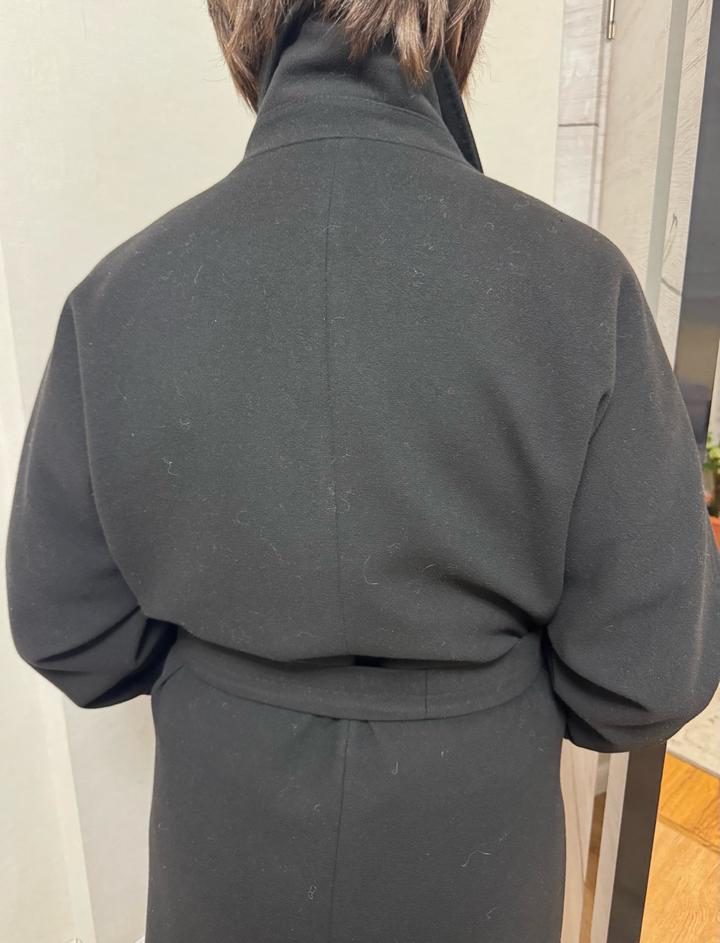 Пальто черное, оверсайз