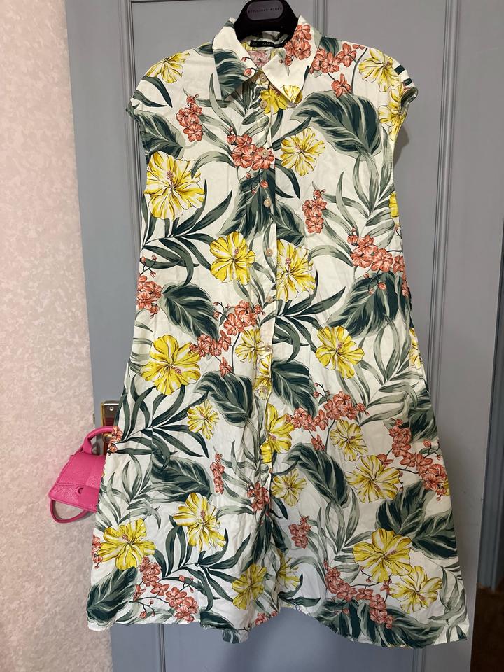 Платье-рубашка Zara из хлопка