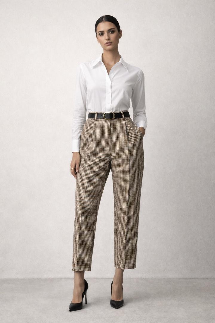 Брюки в клетку