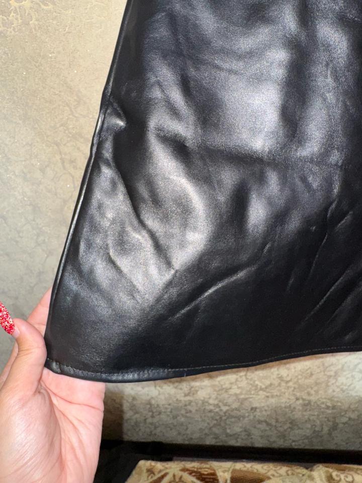 Кожанная юбка маломерка L