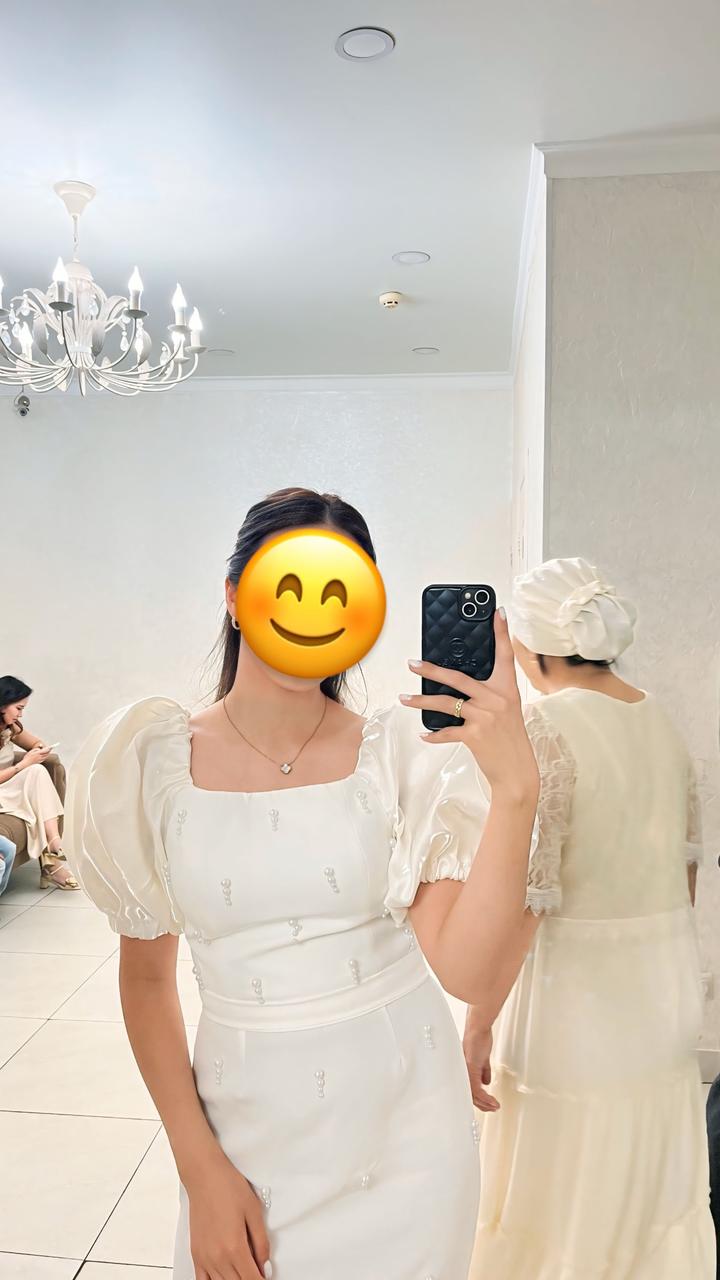 Продам изысканное белое платье