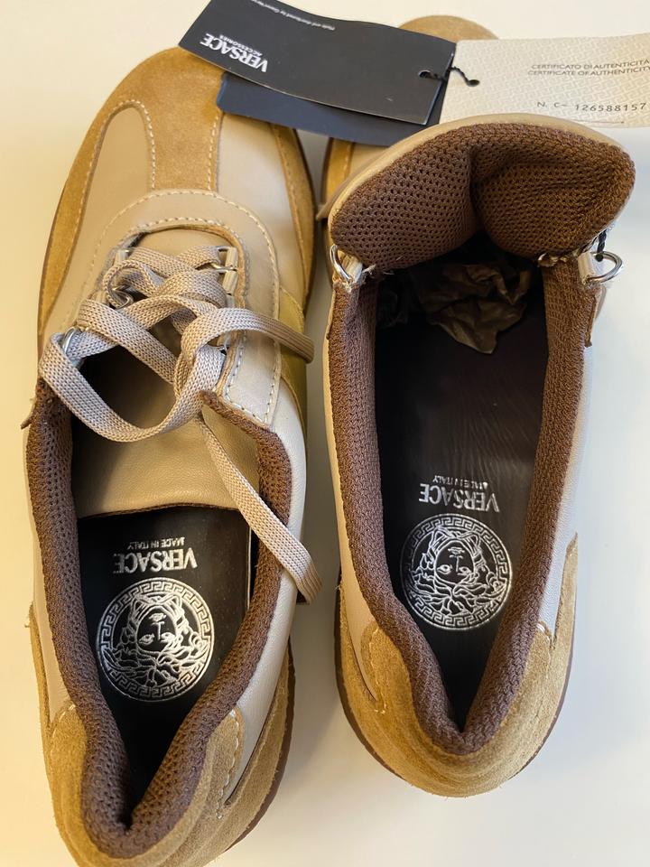 Кроссовки коричневые Версаче