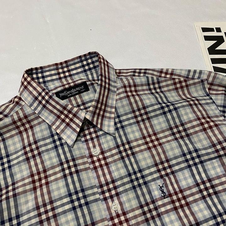 Винтажная льняная рубашка Yves Saint Laurent