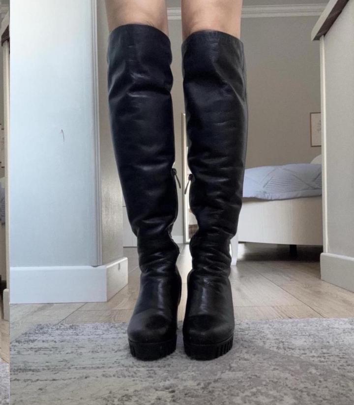 Сапоги кожаные