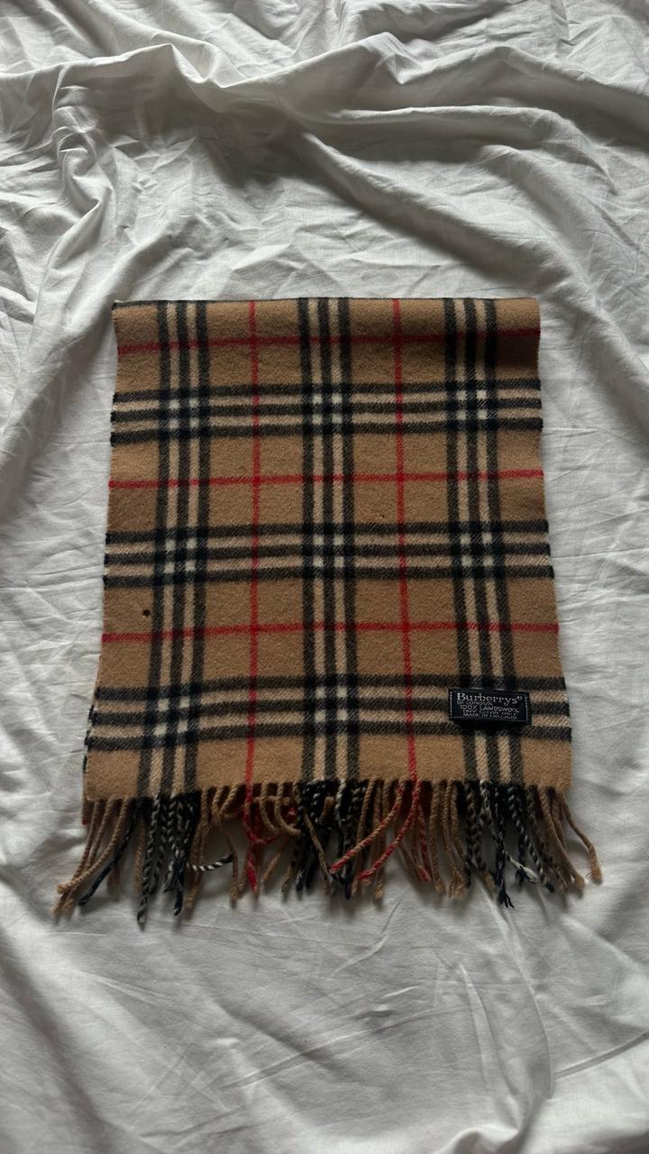 Винтажный шарф Burberry из премиальной овьечей шерсти