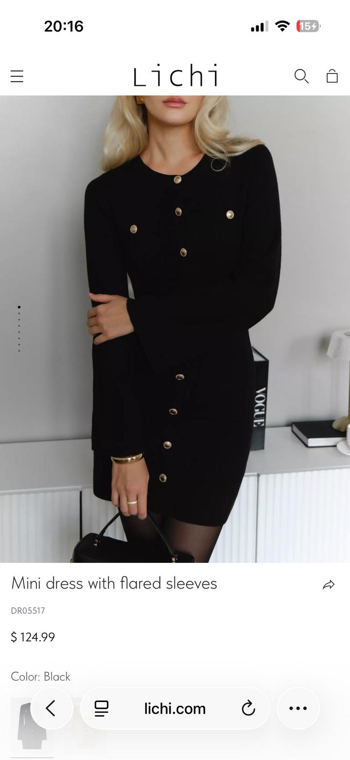 Черное платье Lichi