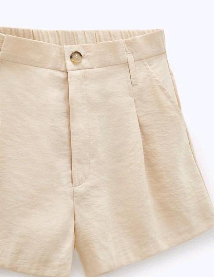 Шорты zara бежевые