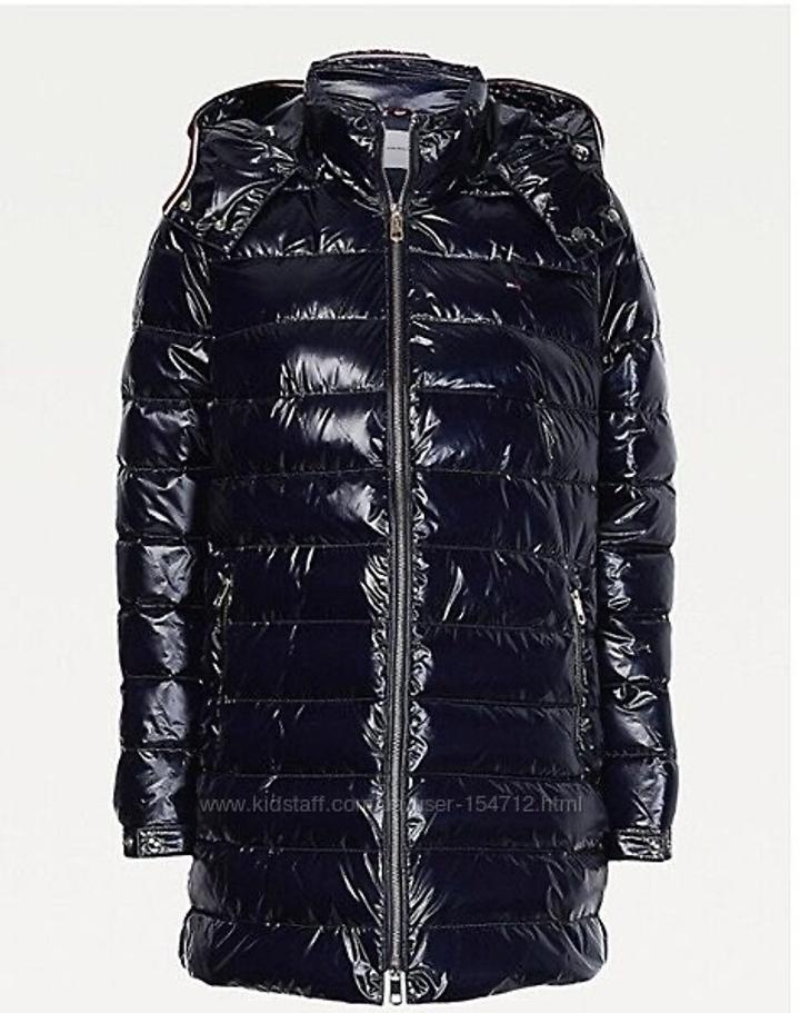 Темно синий зимний пуховик Tommy Hilfiger