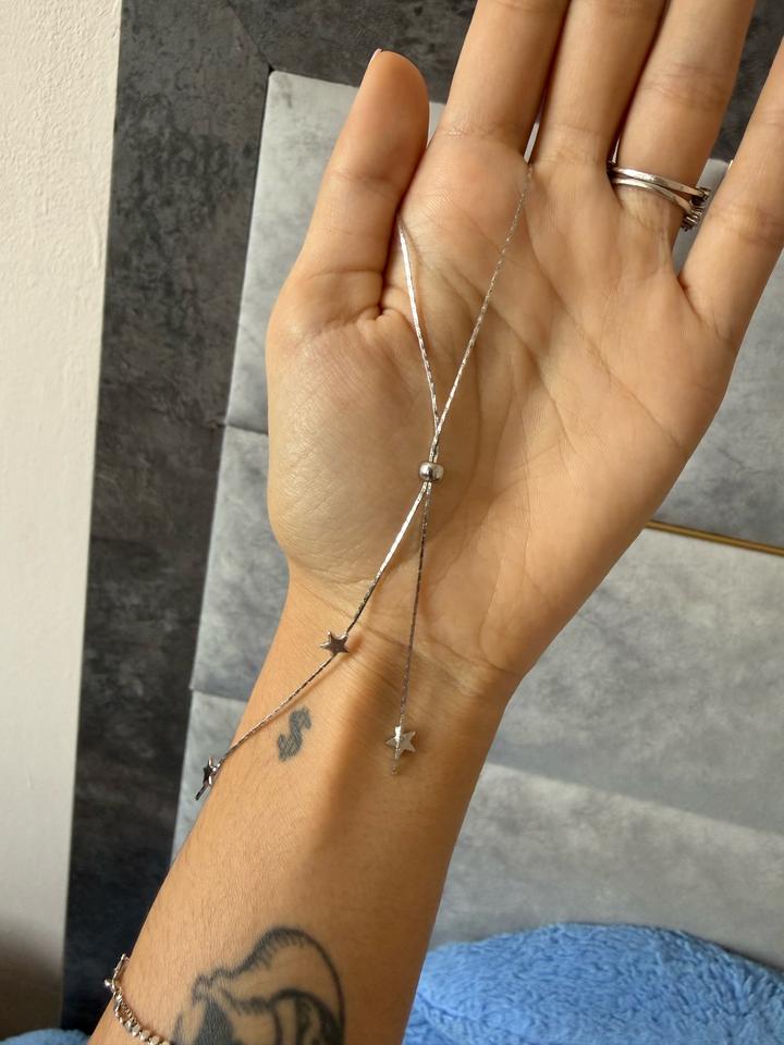 серебряная цепочка со звездочками