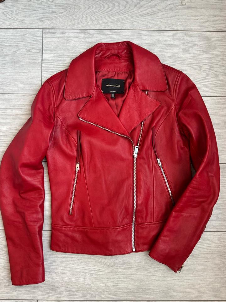 Куртка кожаная Massimo Dutti XS