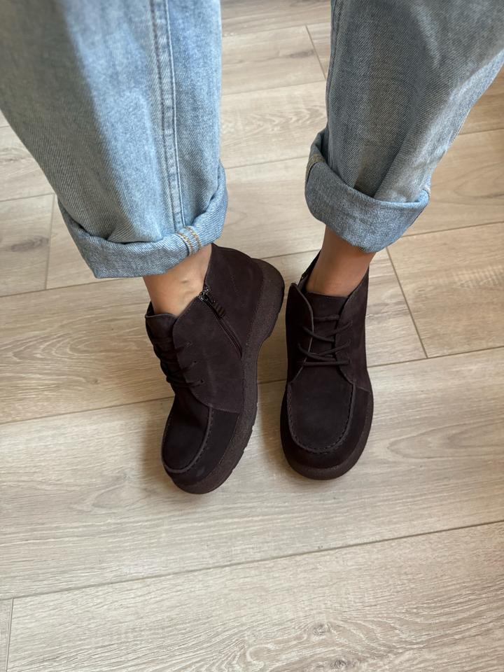 Ботинки 40 размер натуральная замша