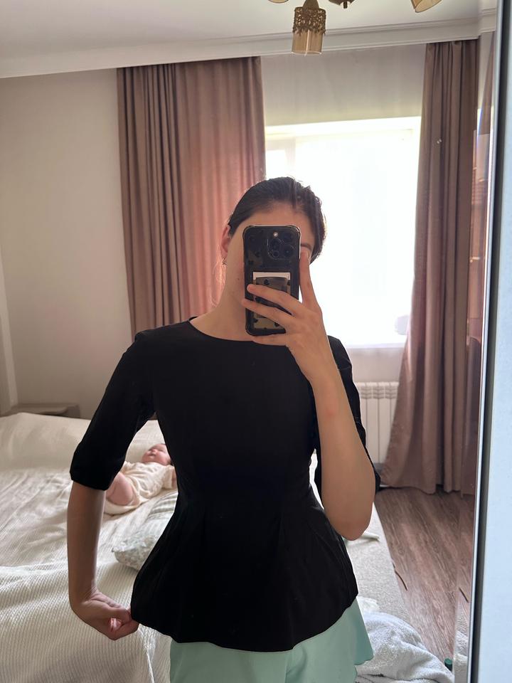 Топ с баской zara