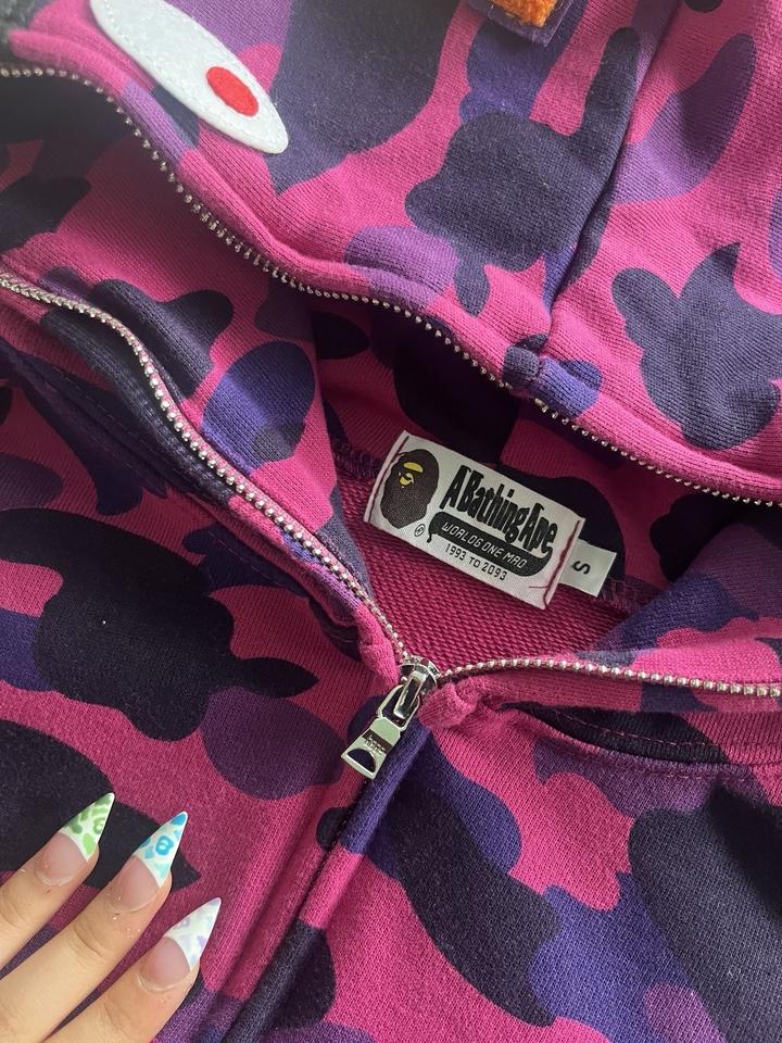 Фиолетовый зип-худи BAPE